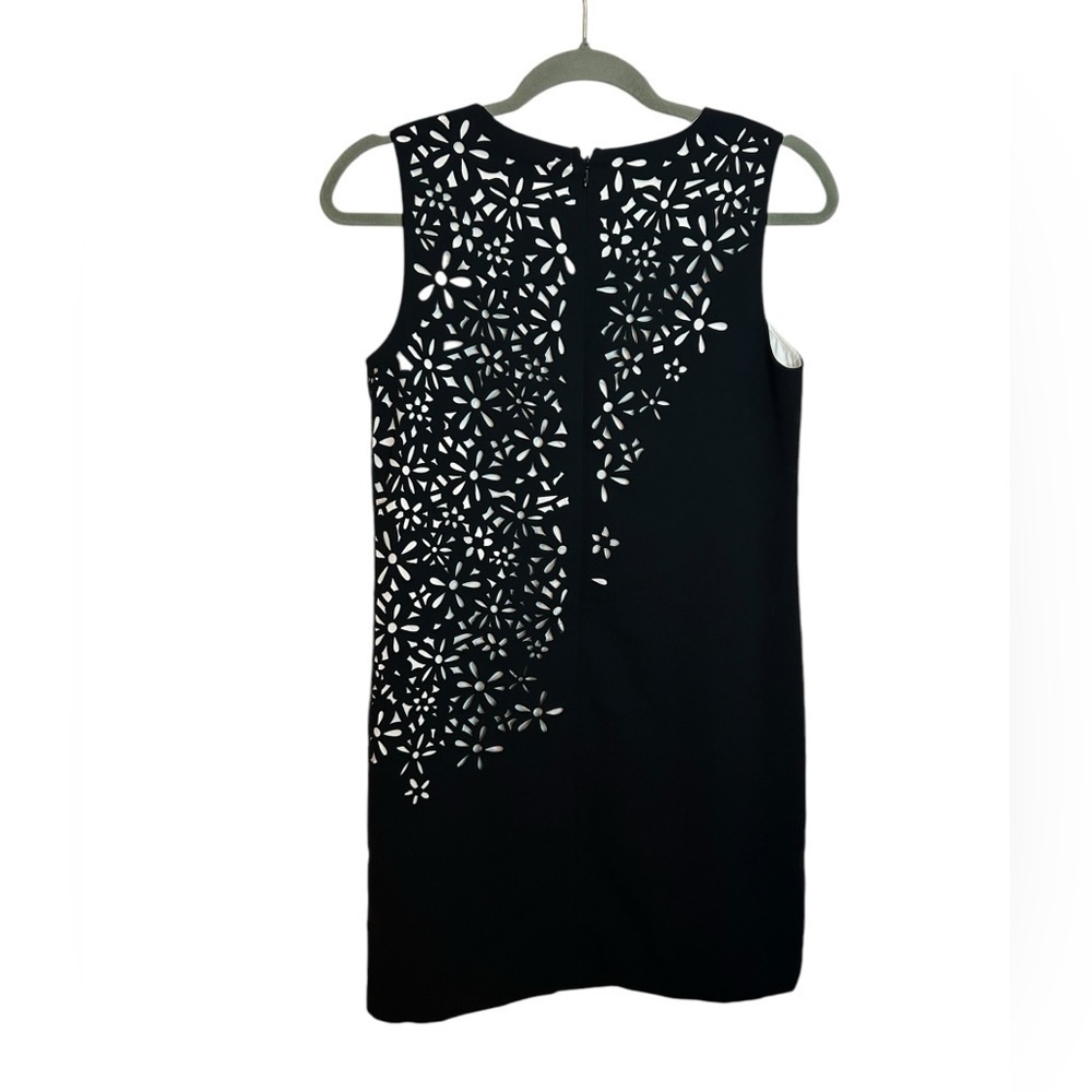 Calvin Klein Black Floral Laser Cut Sheath Dress - Picture 3 of 6